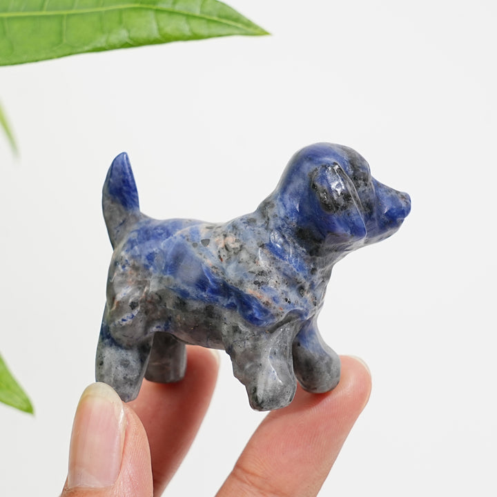 Natural Crystal Golden Retriever Carving