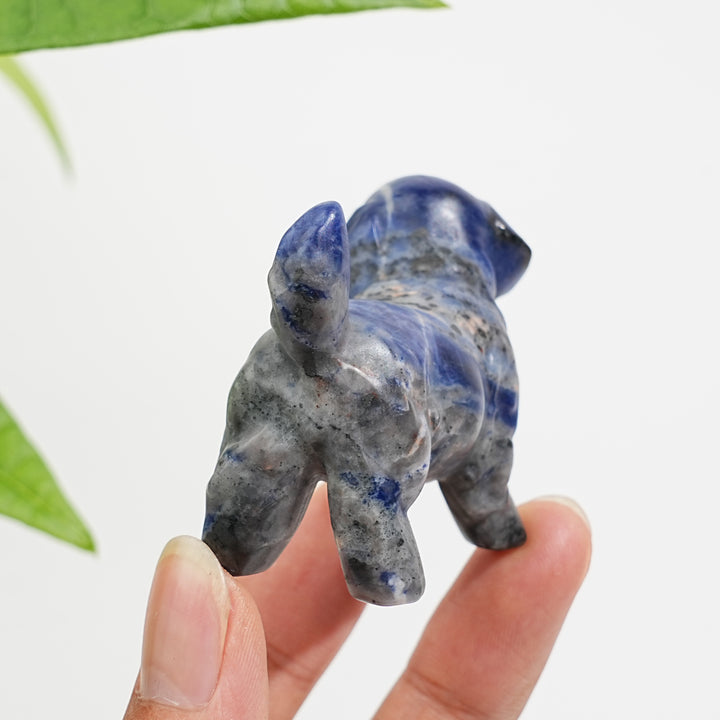 Natural Crystal Golden Retriever Carving