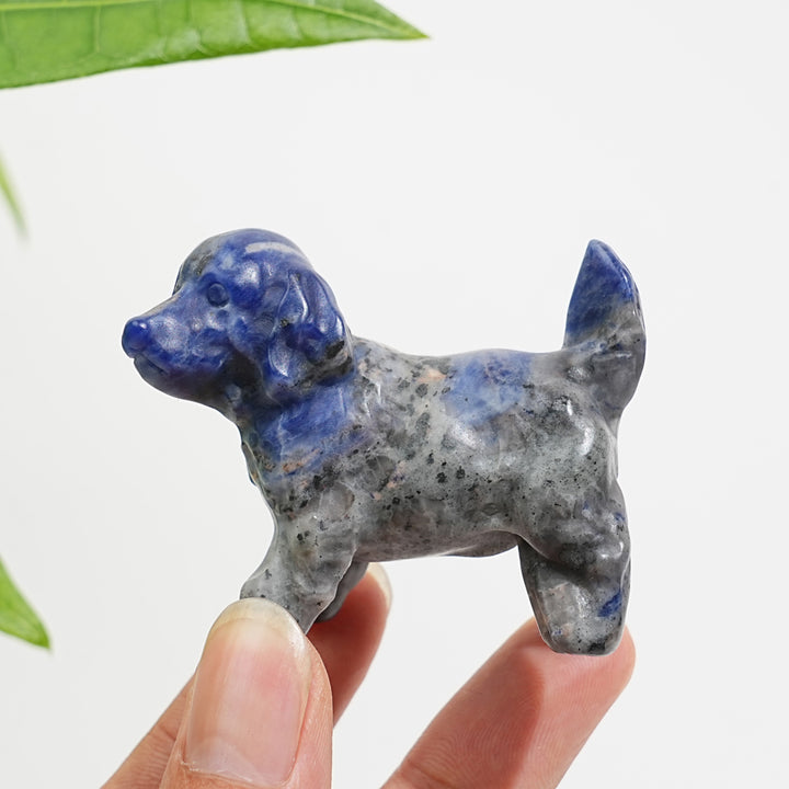 Natural Crystal Golden Retriever Carving