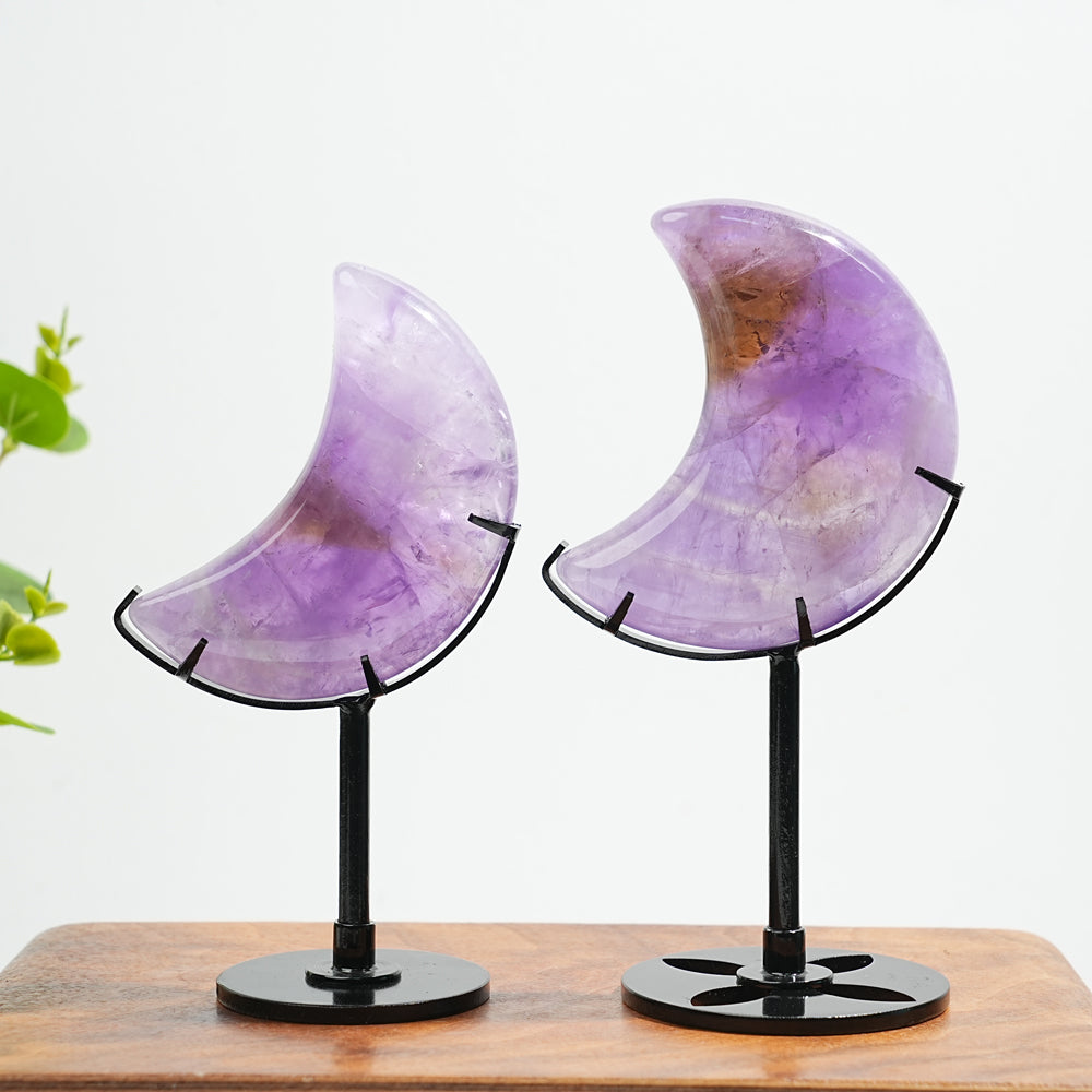 Unique,Natural Ametrine Crystal Carving Moon