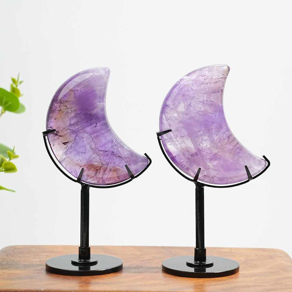 Unique,Natural Ametrine Crystal Carving Moon