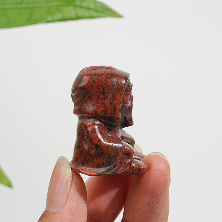 Natural Crystal Seated Grim Reaper Carving