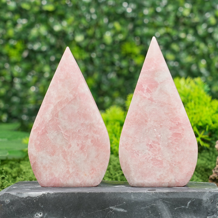 Natural Crystal Pink Opal Teardrop