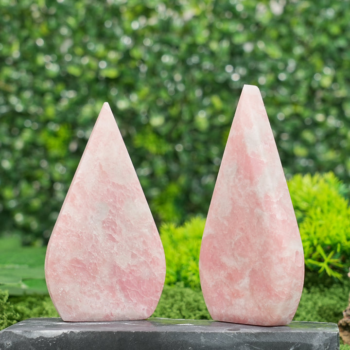 Natural Crystal Pink Opal Teardrop
