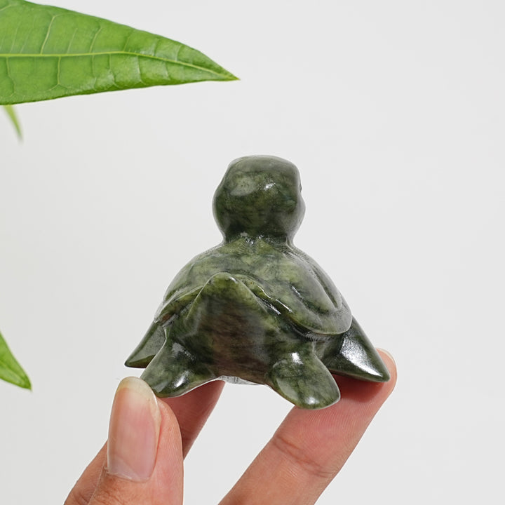 Natural Serpentine Turtle-Duck Hybrid Carving