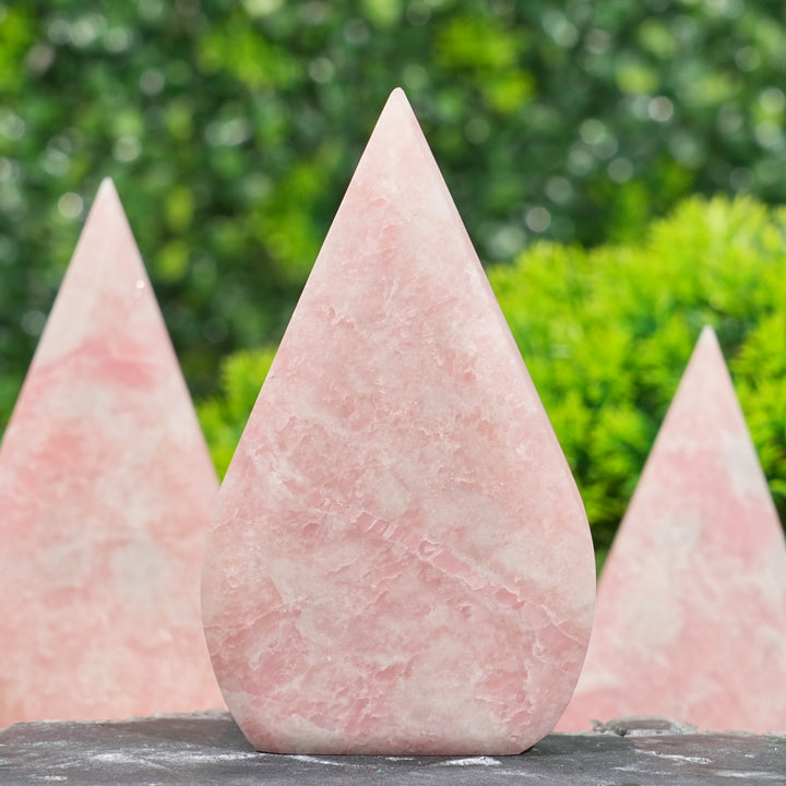 Natural Crystal Pink Opal Teardrop