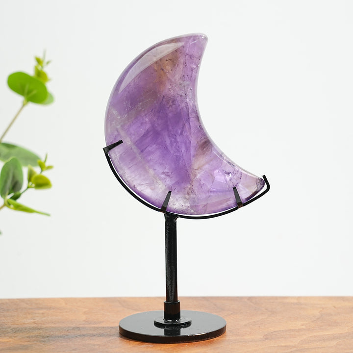Unique,Natural Ametrine Crystal Carving Moon