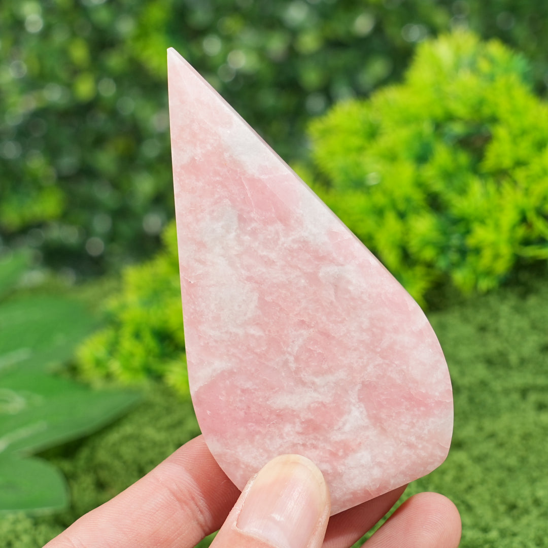 Natural Crystal Pink Opal Teardrop