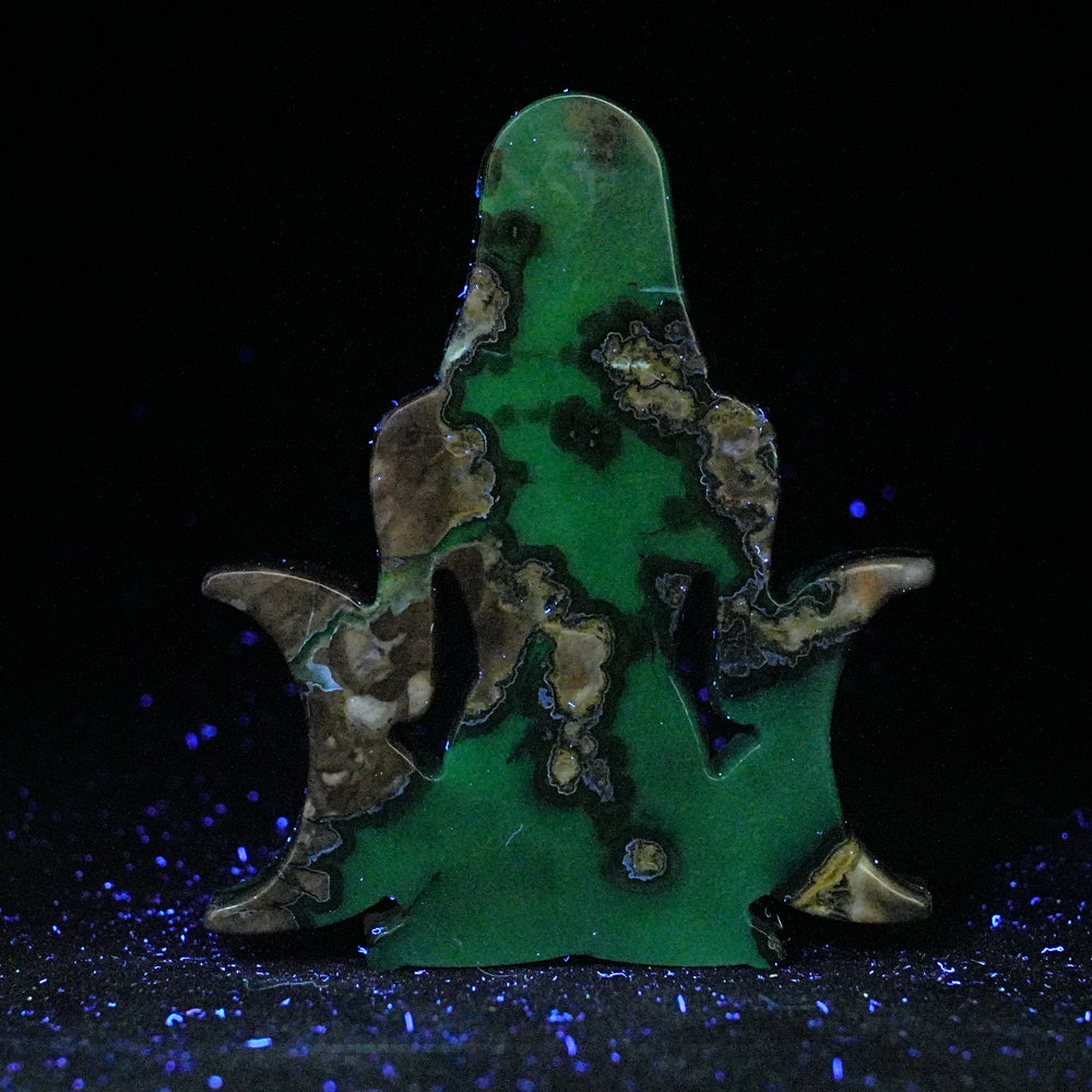 Unique,Natural Crystal Carving Triple Moon Goddess