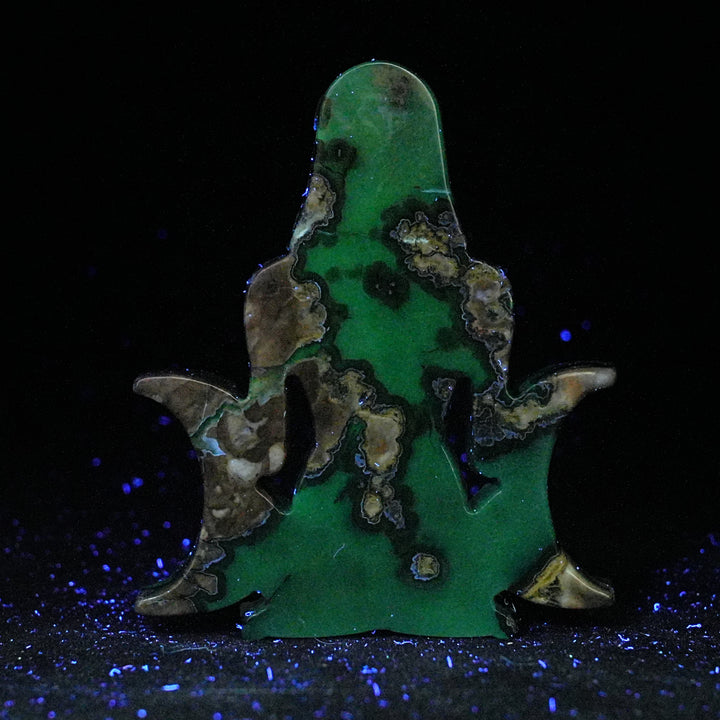 Unique,Natural Crystal Carving Triple Moon Goddess
