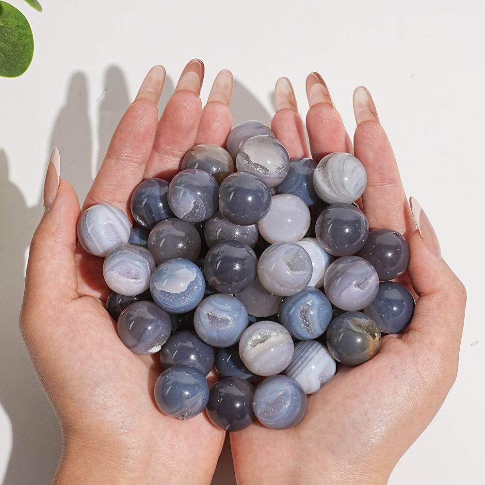 Natural Crystal Agate Mini Sphere