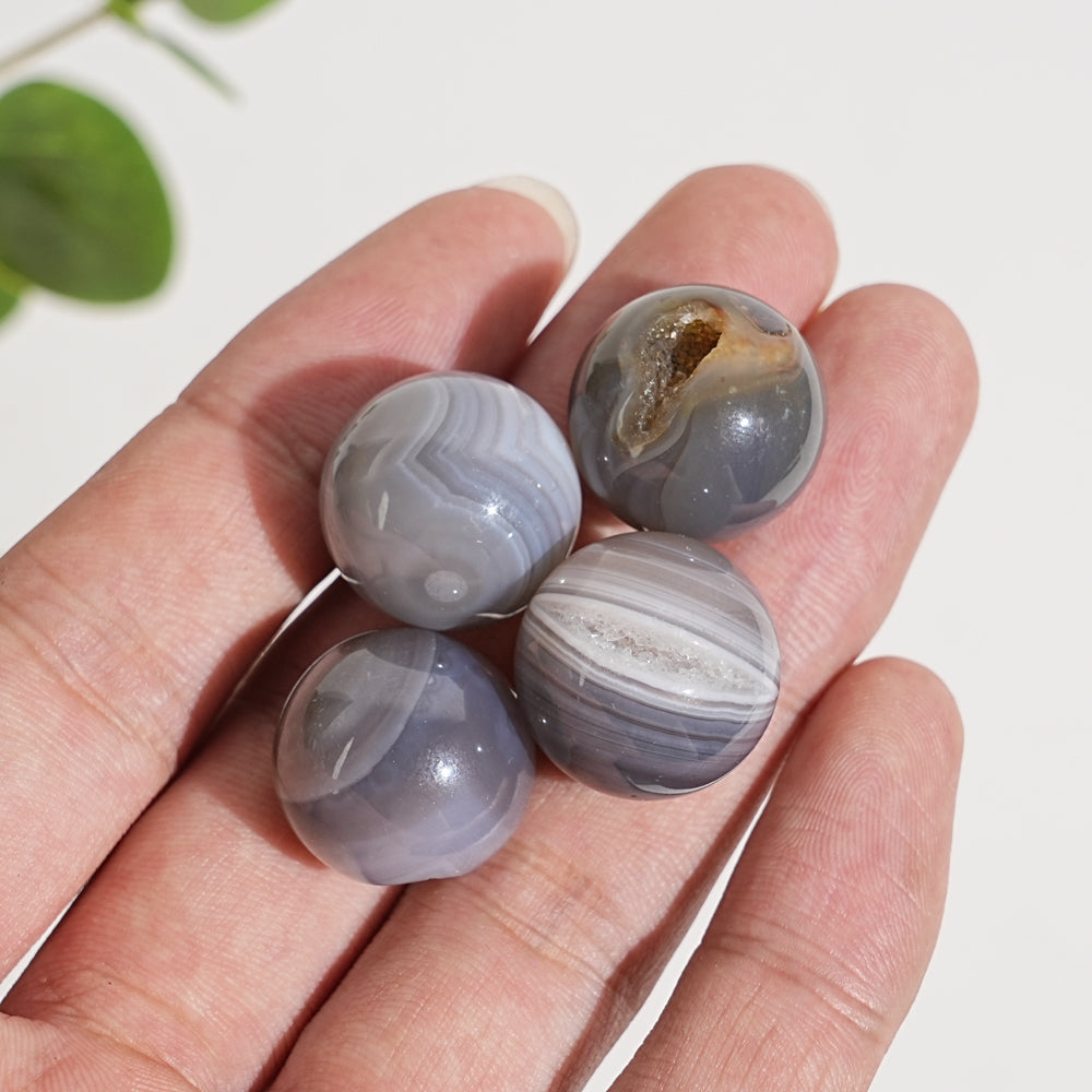 Natural Crystal Agate Mini Sphere