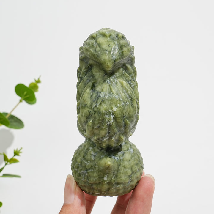 Unique,Natural Crystal Carving Cute Serpentine Squirrel