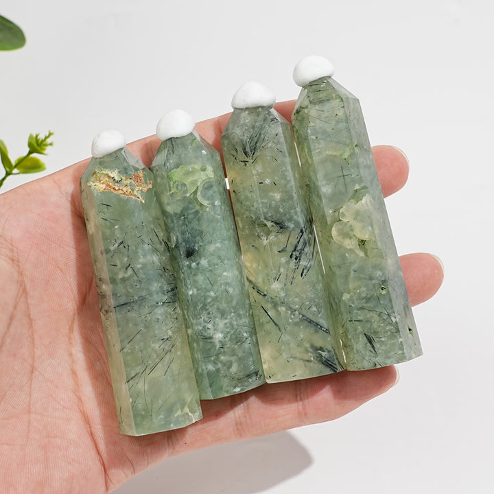 Natural Crystal Prehnite Point