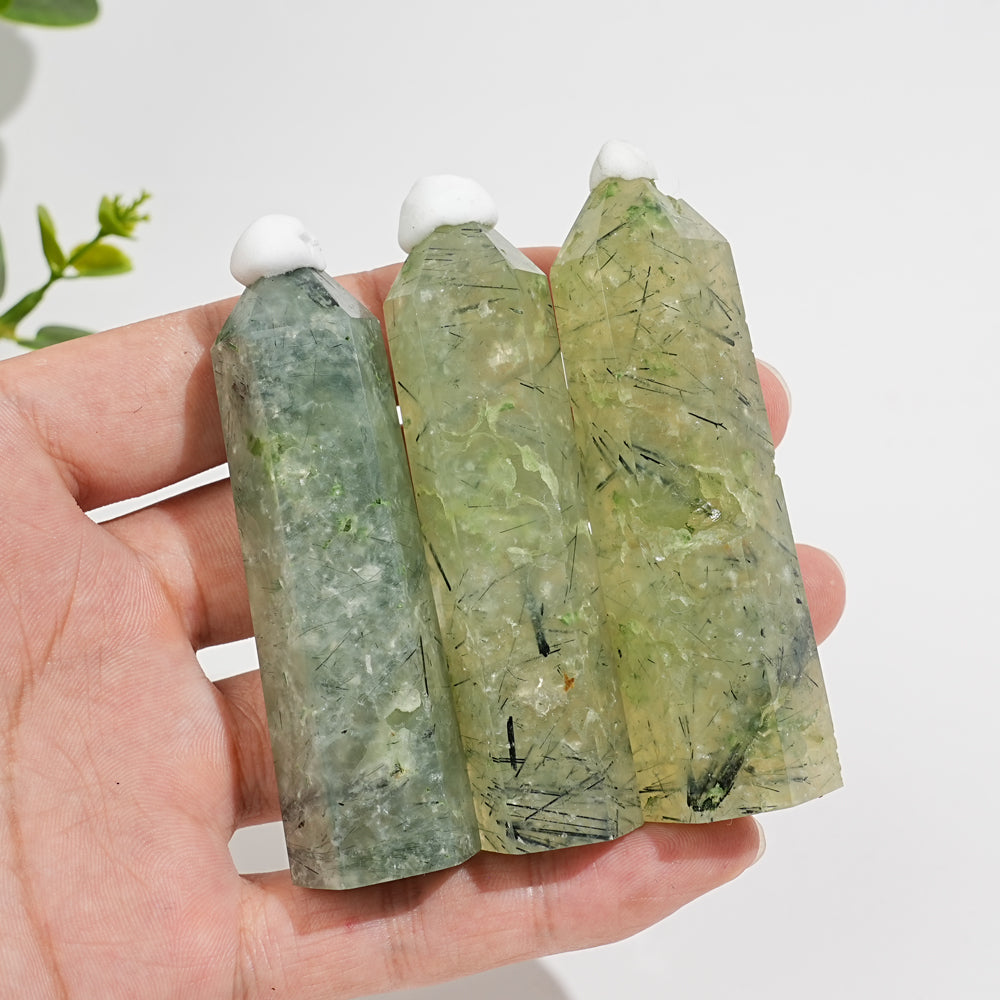 Natural Crystal Prehnite Point