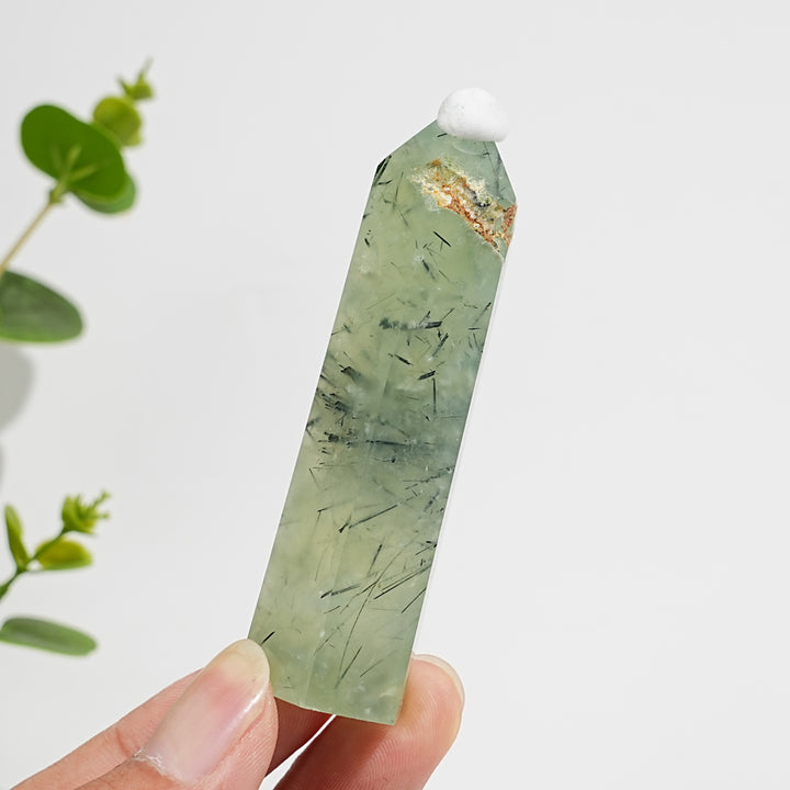 Natural Crystal Prehnite Point