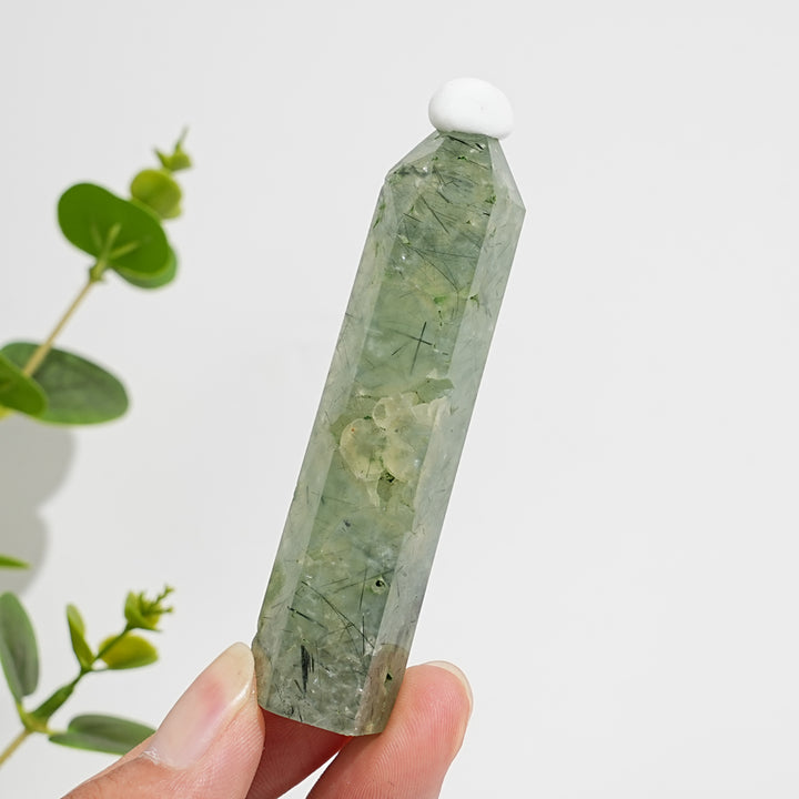 Natural Crystal Prehnite Point