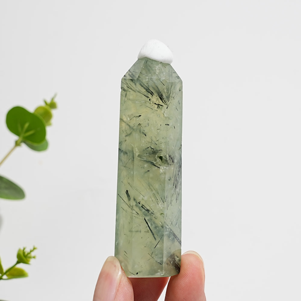 Natural Crystal Prehnite Point