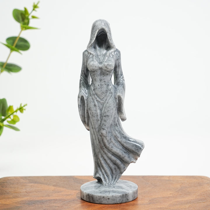 Natural Crystal Ghost Lady Carving