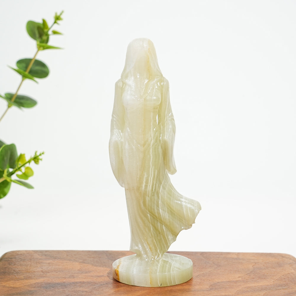 Natural Crystal Ghost Lady Carving