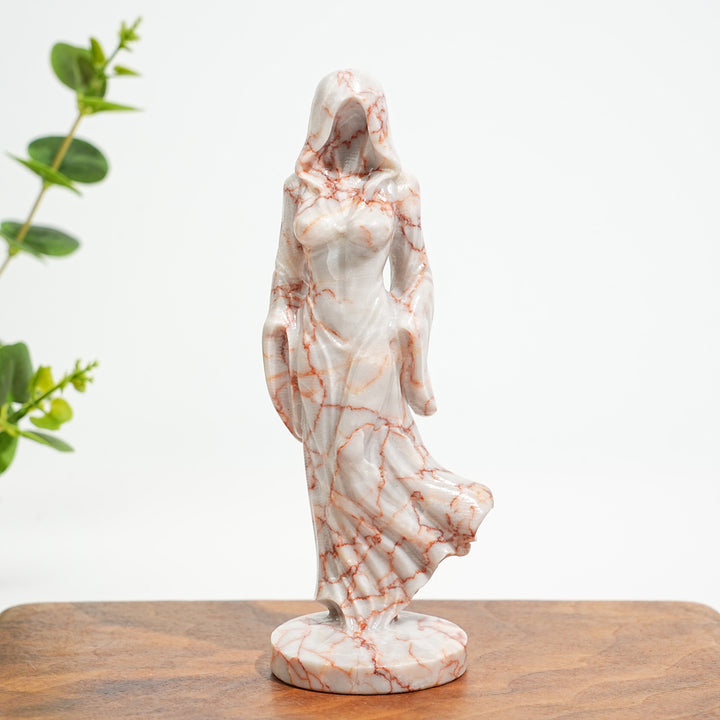 Natural Crystal Ghost Lady Carving