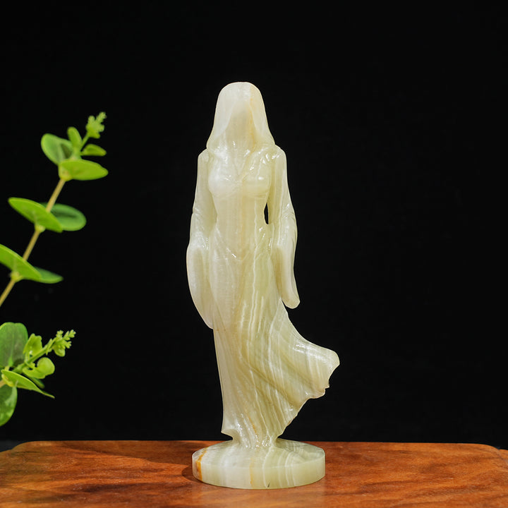 Natural Crystal Ghost Lady Carving