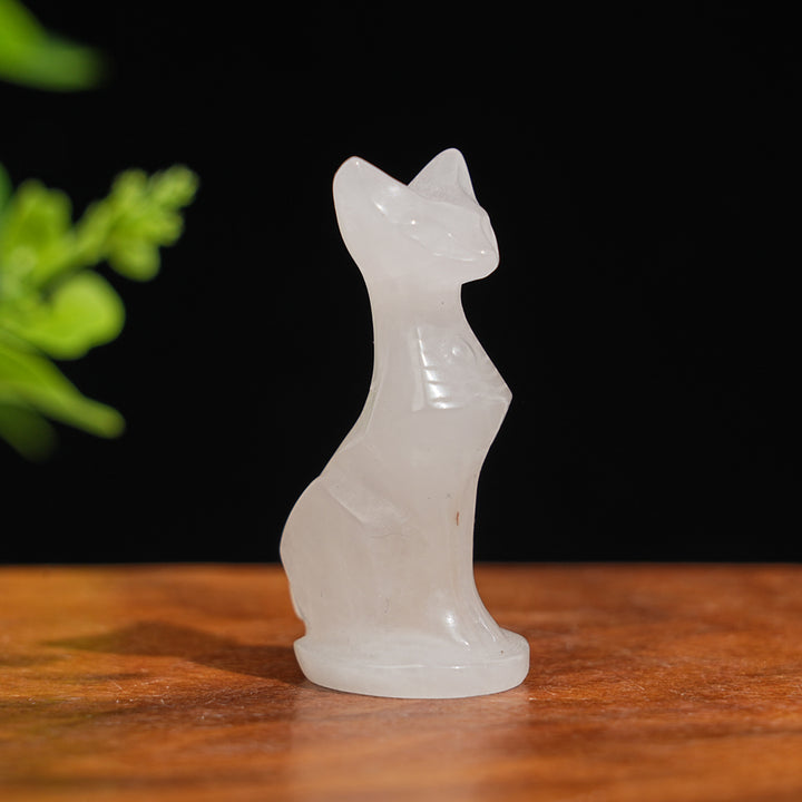 Natural Crystal Carving Robot Cat