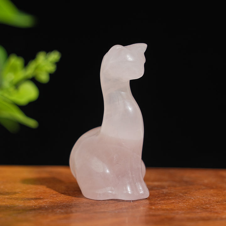 Natural Crystal Carving Slender Cat