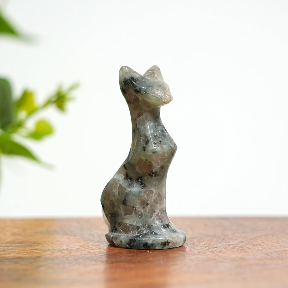Natural Crystal Carving Robot Cat