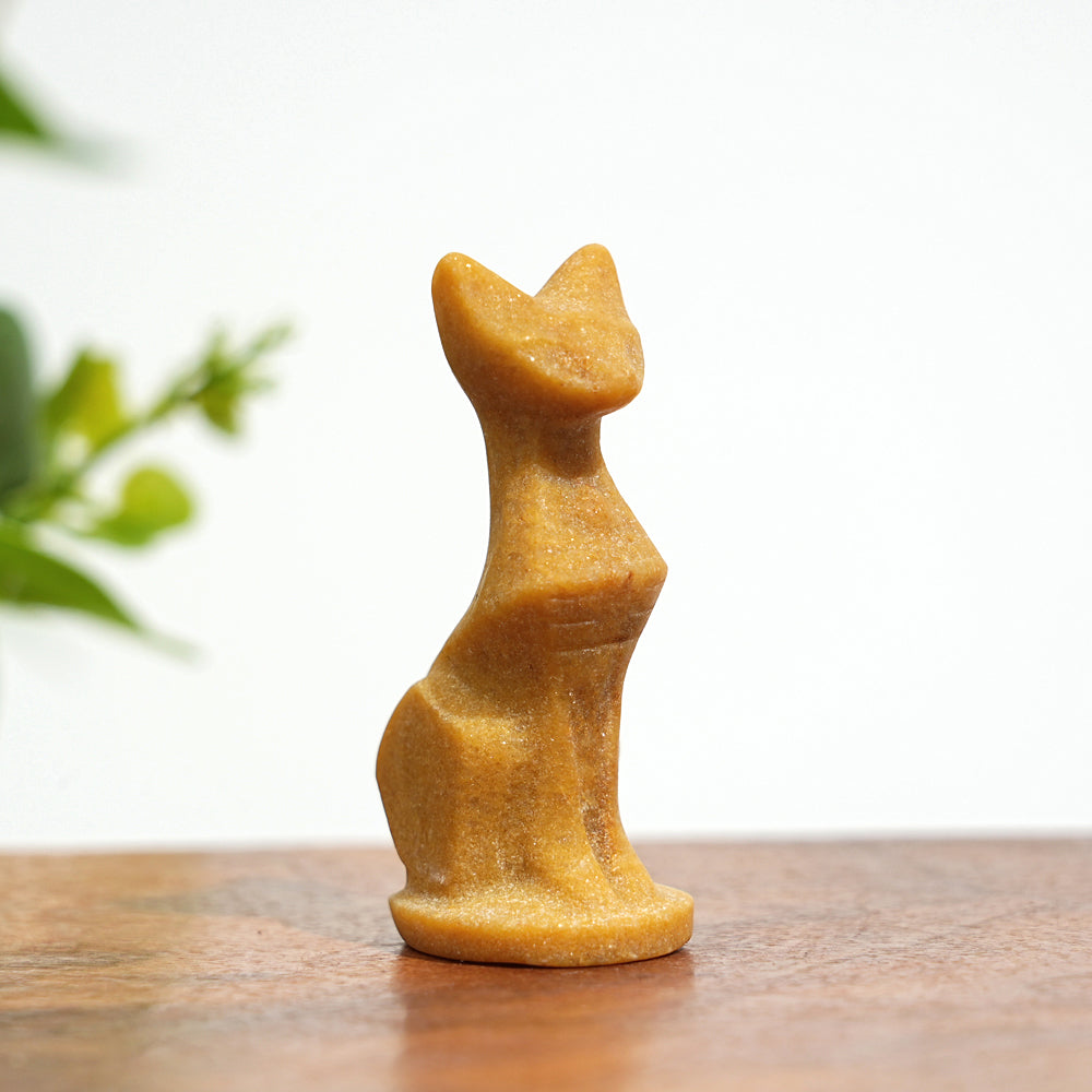 Natural Crystal Carving Robot Cat