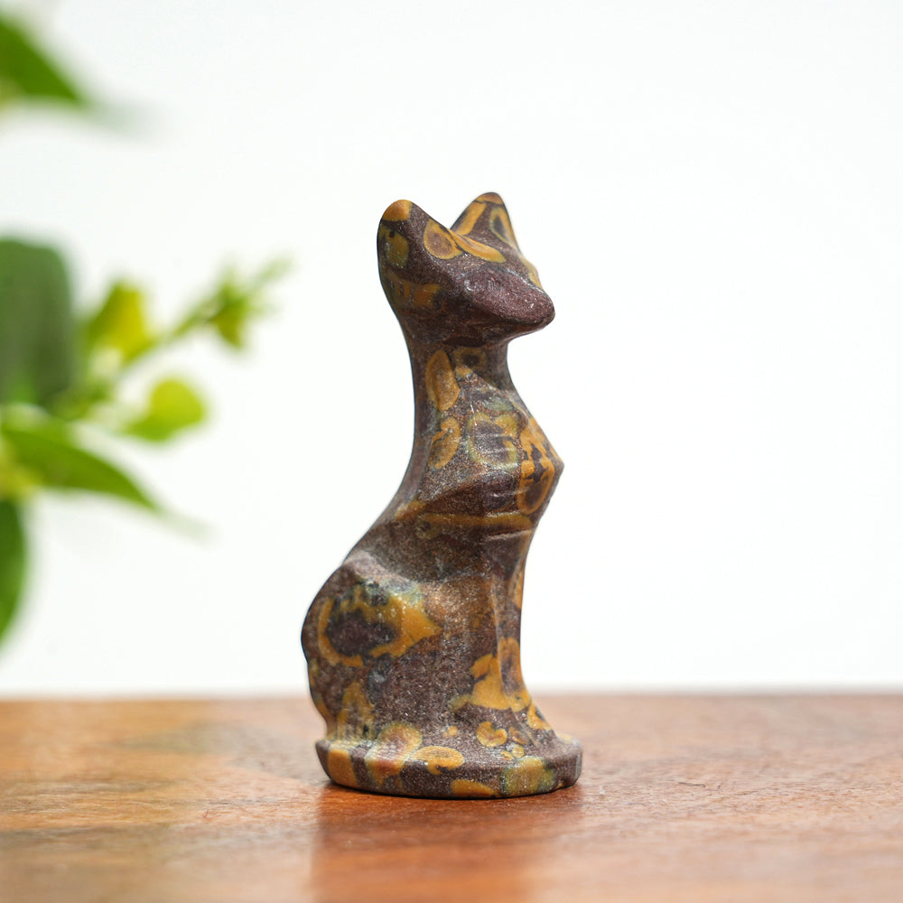 Natural Crystal Carving Robot Cat