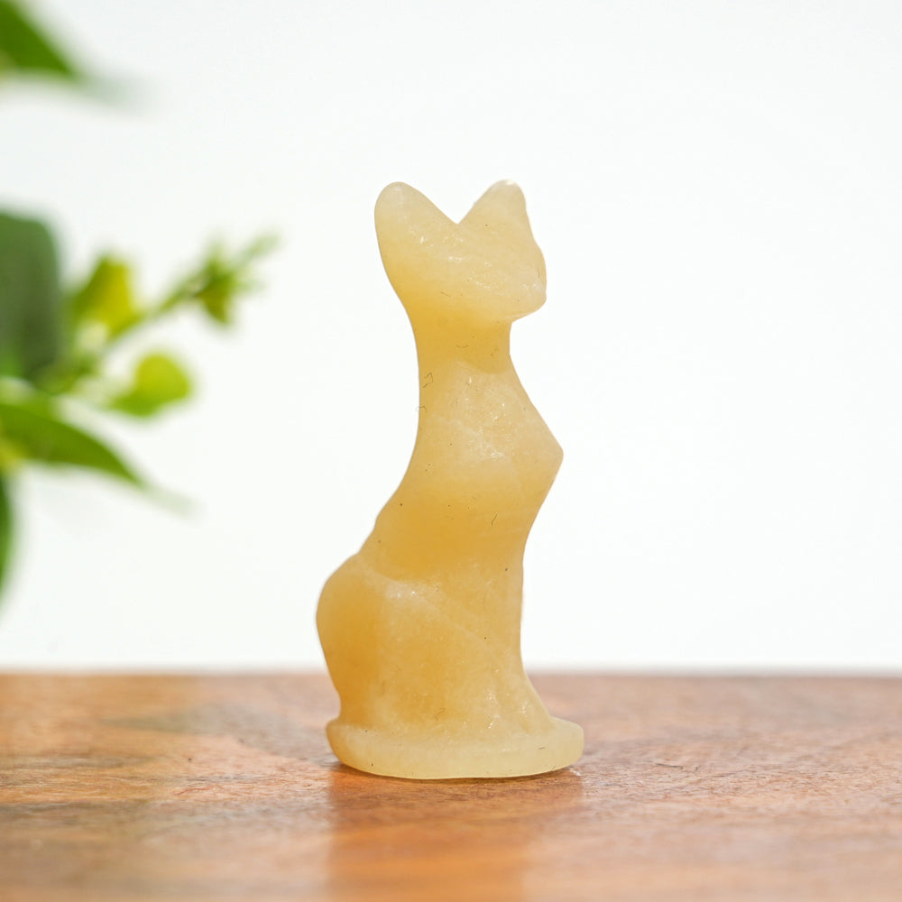 Natural Crystal Carving Robot Cat