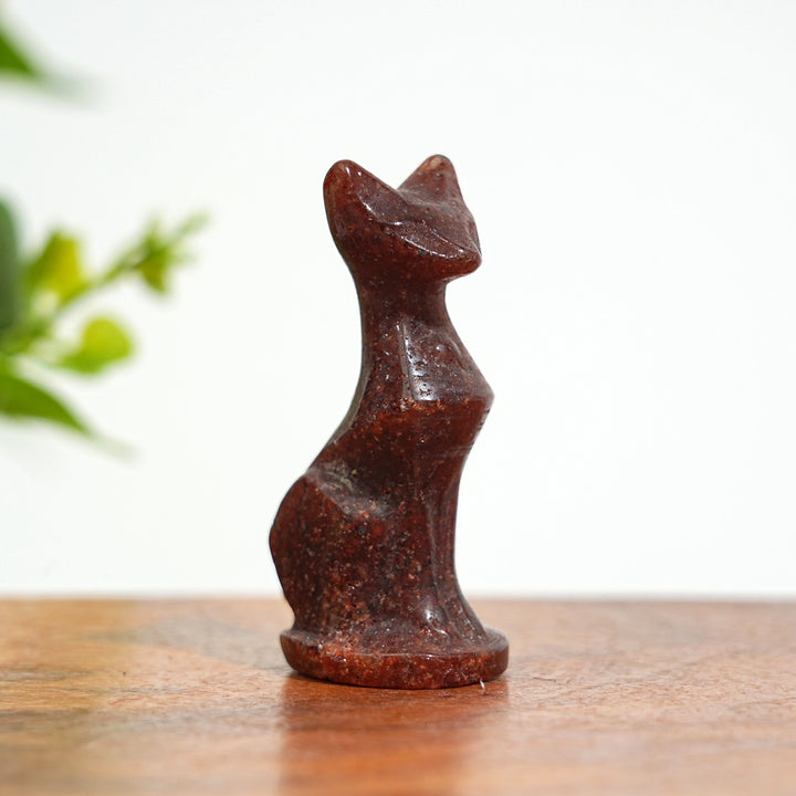 Natural Crystal Carving Robot Cat
