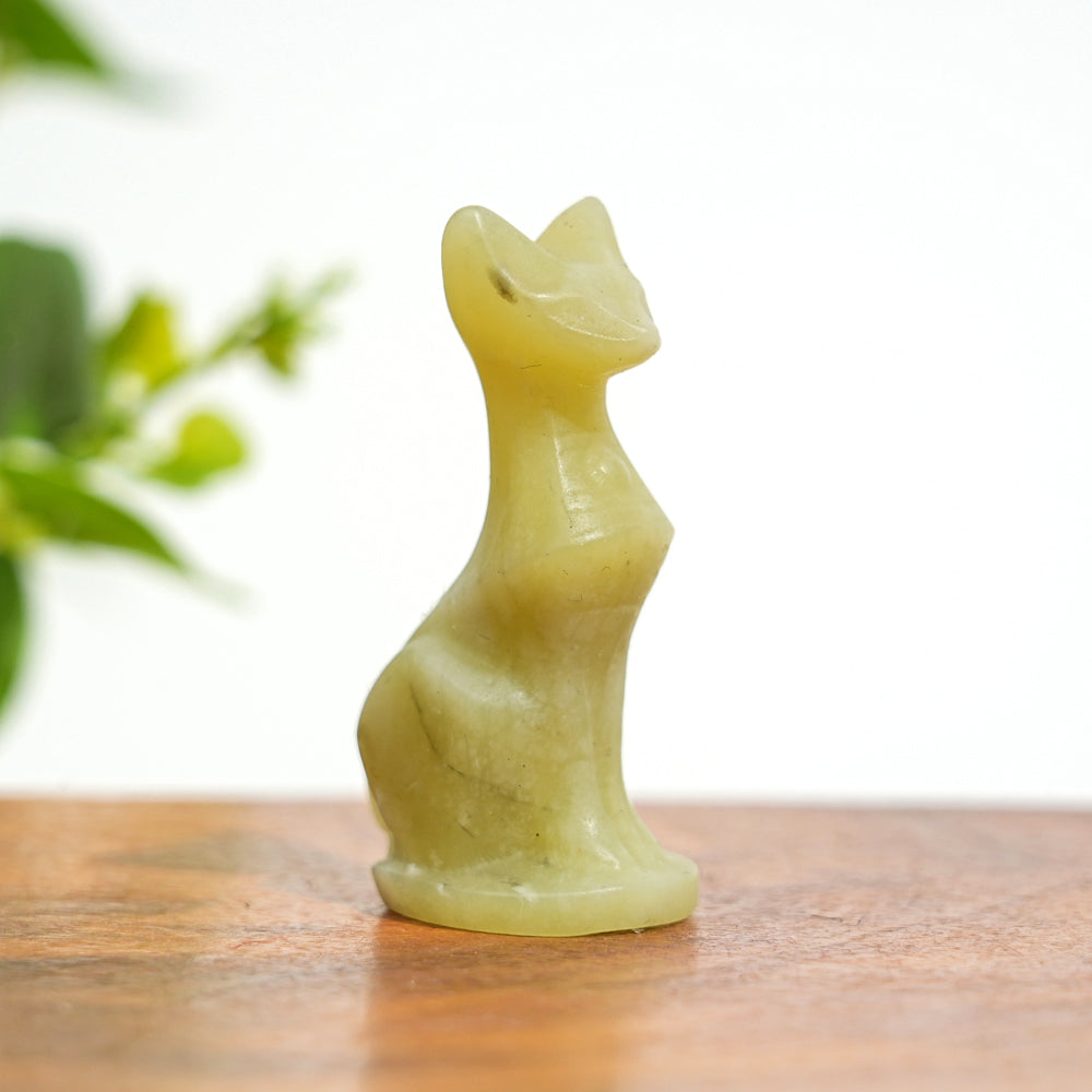 Natural Crystal Carving Robot Cat