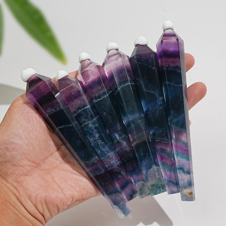 Natural Crystal Fluorite Wand