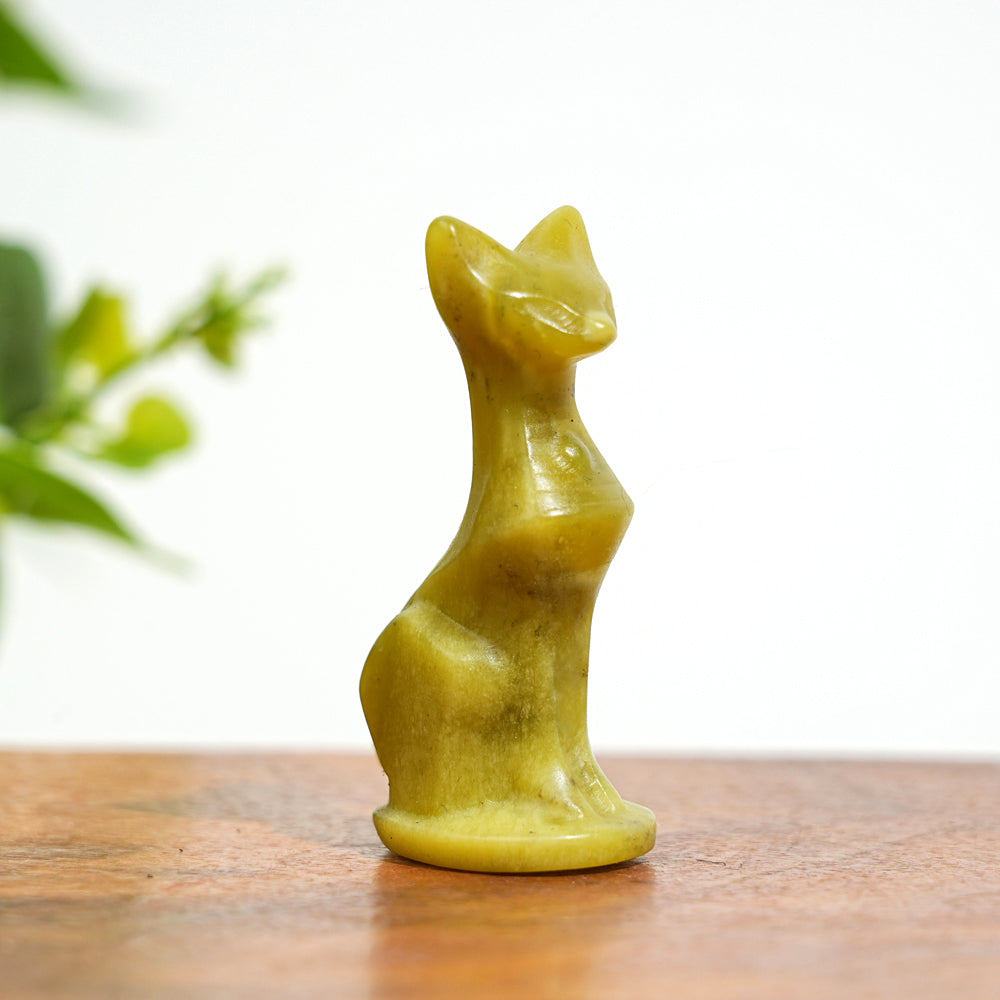 Natural Crystal Carving Robot Cat