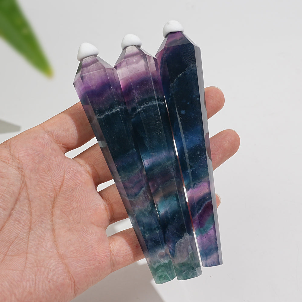 Natural Crystal Fluorite Wand