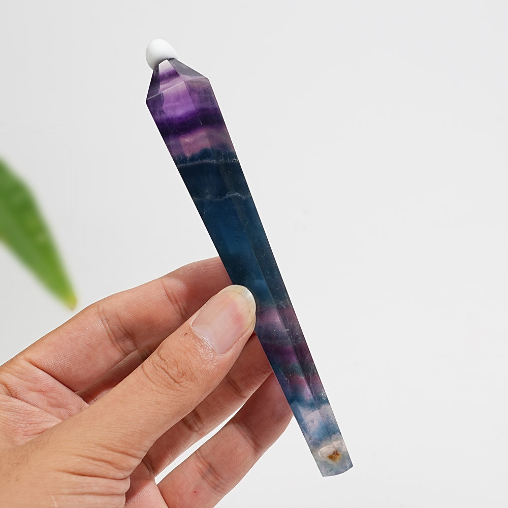 Natural Crystal Fluorite Wand