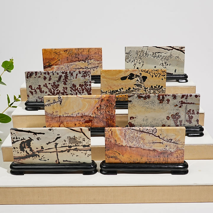 A Slightly Imperfect Natural Crystal Picture Jasper Screen Ornament