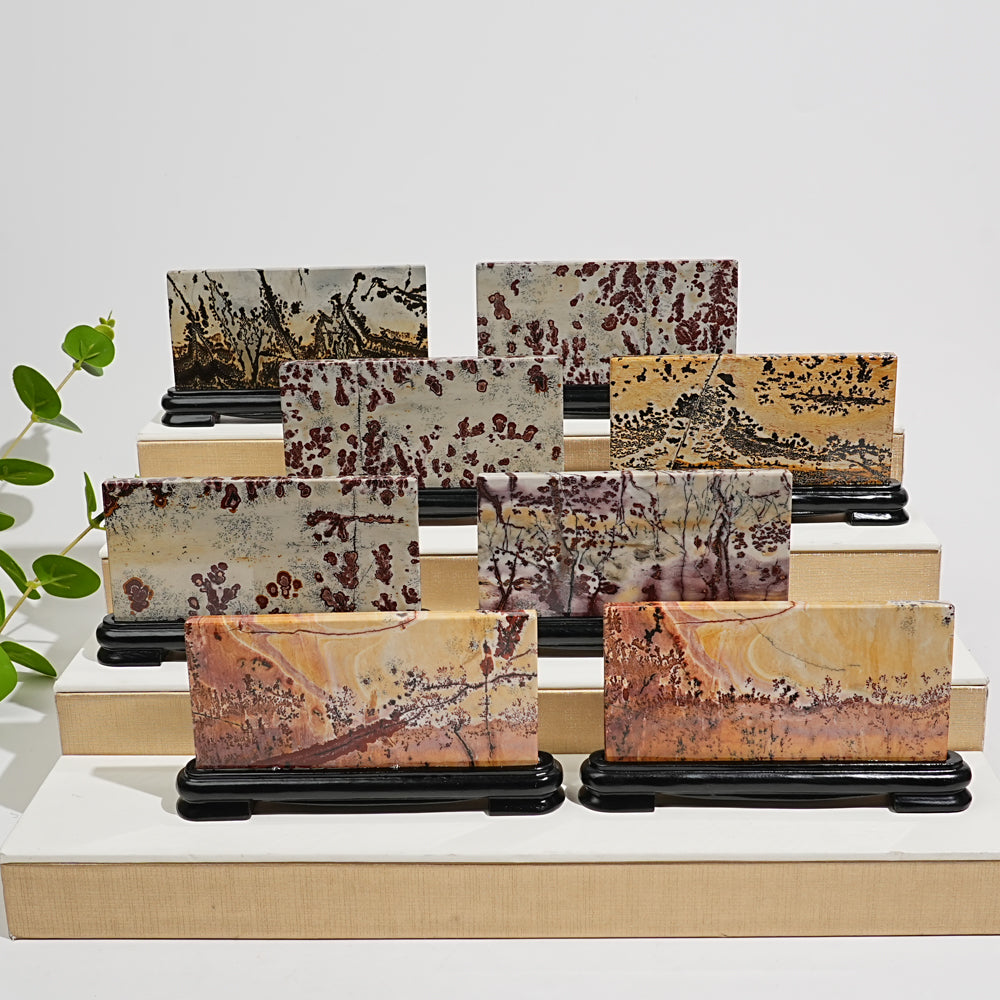 A Slightly Imperfect Natural Crystal Picture Jasper Screen Ornament