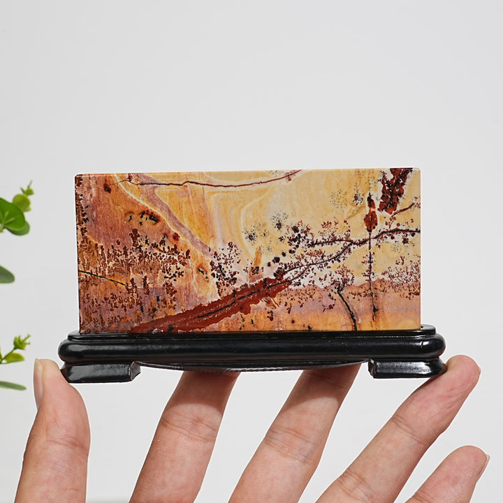 A Slightly Imperfect Natural Crystal Picture Jasper Screen Ornament