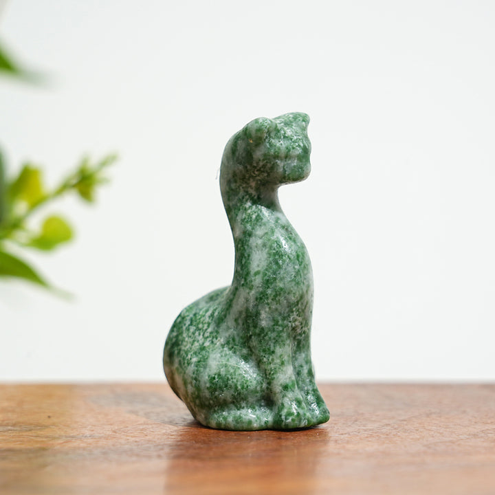 Natural Crystal Carving Slender Cat