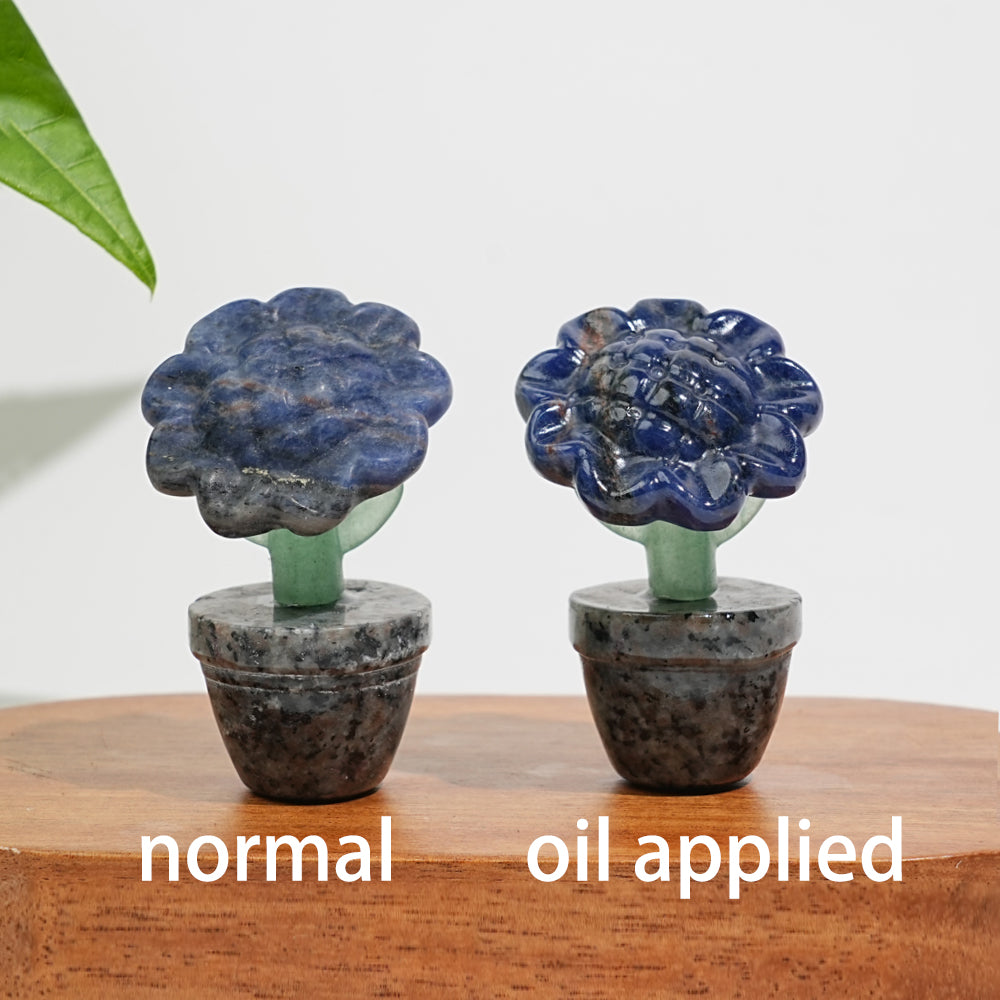 Natural Crystal Sunflower Carving