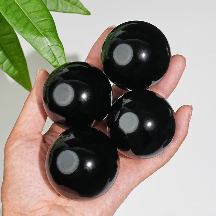 Natural Crystal Black Obsidian Crystal Sphere