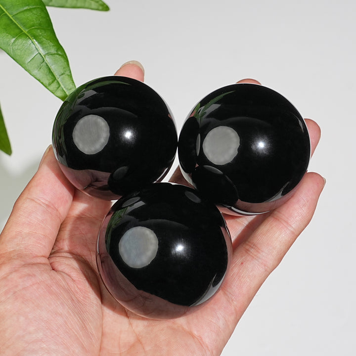 Natural Crystal Black Obsidian Crystal Sphere