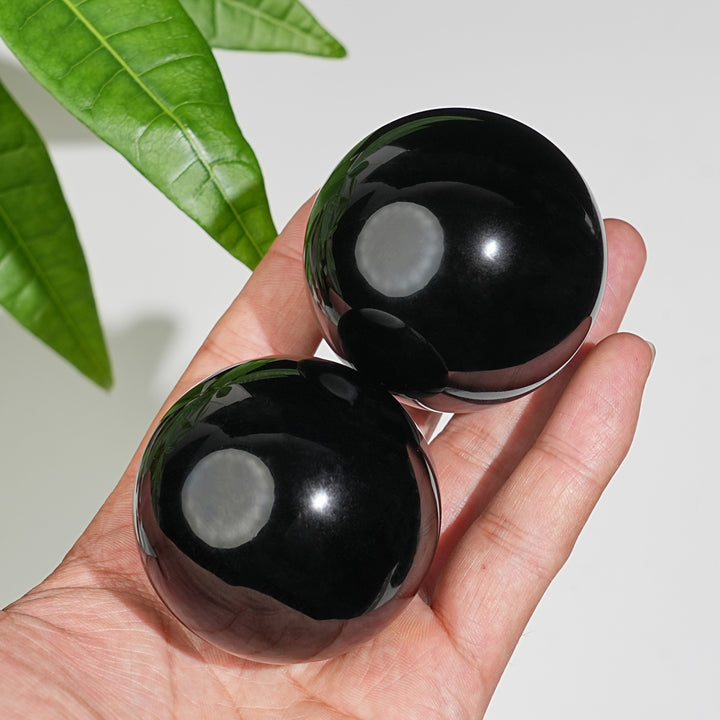 Natural Crystal Black Obsidian Crystal Sphere