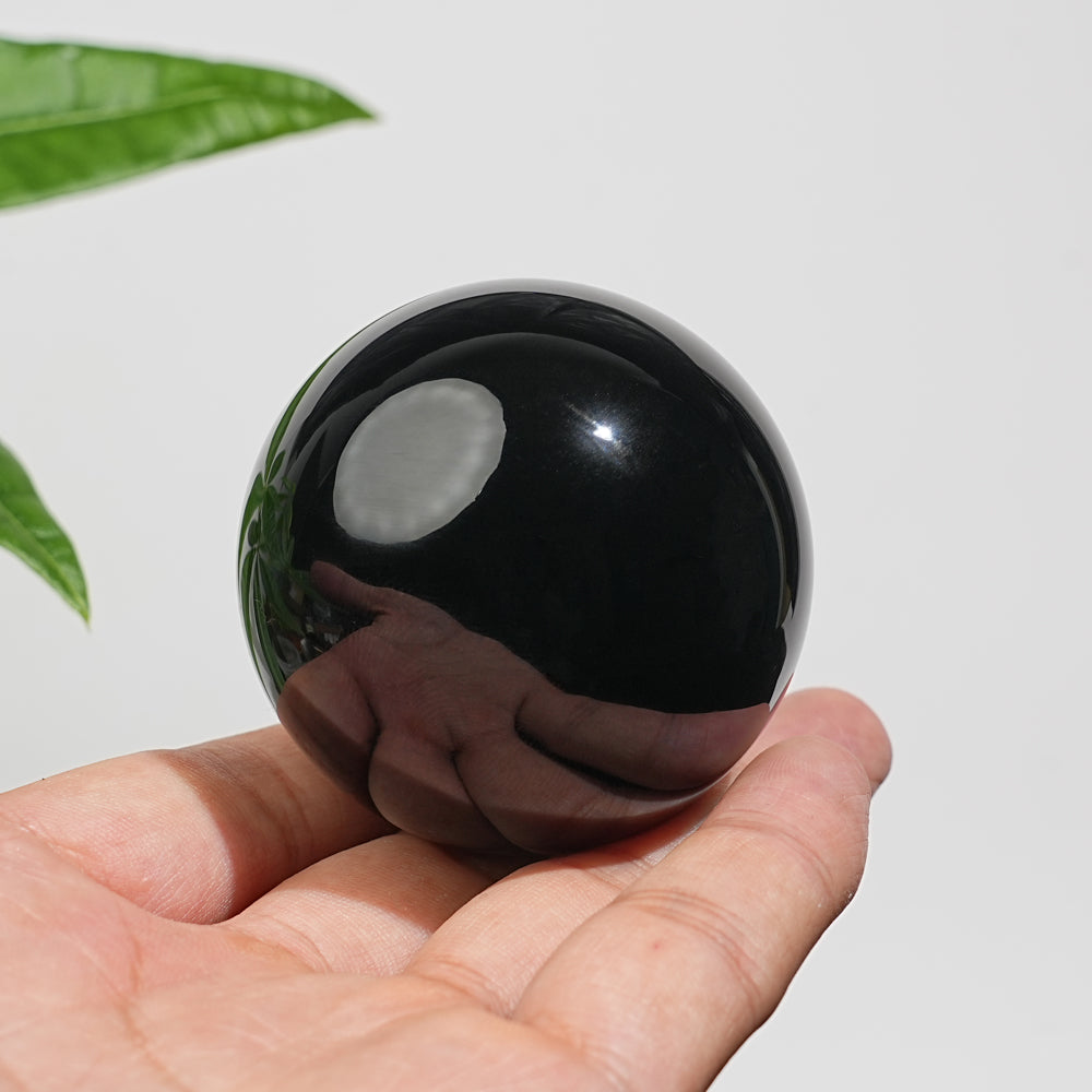 Natural Crystal Black Obsidian Crystal Sphere