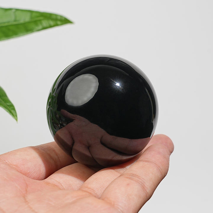 Natural Crystal Black Obsidian Crystal Sphere