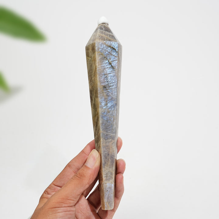 Unique,Natural Crystal Moonstone Wand