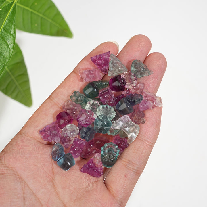 Natural Crystal Delicate Mini Fluorite Carving